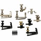 Viola String Adjuster Deluxe Double Prong Gold Screw Black